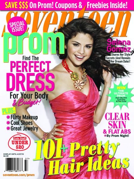 Selena Gomez, Seventeen Prom Magazine March 2010 Cover Photo - United ...