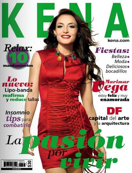 Marimar Vega Kena Magazine November 2011 Cover Photo Mexico 