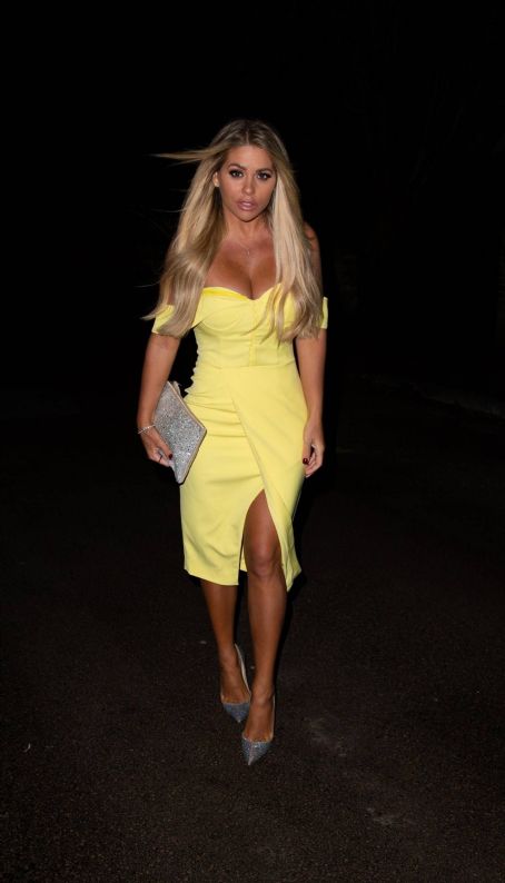 yellow night out dress