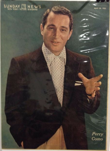 Perry Como, Sunday News Magazine 26 April 1953 Cover Photo - United States