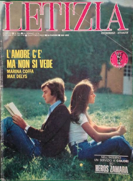 Max Delys, Marina Coffa, Letizia Magazine 22 January 1976 Cover Photo ...