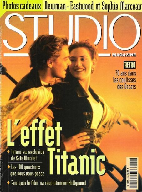 Leonardo DiCaprio, Kate Winslet - Studio Magazine Cover [France] (March 1998)