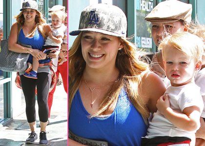 Hilary Duff Hits the Gym with Luca