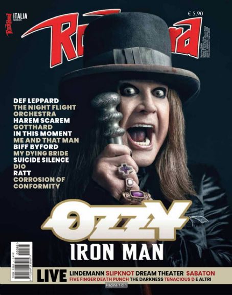 Ozzy Osbourne, Rock Hard Magazine March 2020 Cover Photo - Italy