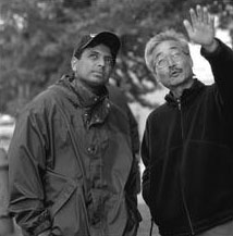 Writer/Director M. Night Shyamalan with director of photography Tak Fujimoto, A.S.C. on the set of The Sixth Sense