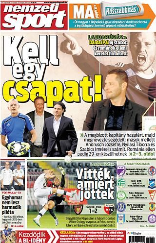 Nemzeti Sport - Nemzeti Sport Magazine Cover [Hungary] (27 September 2014)