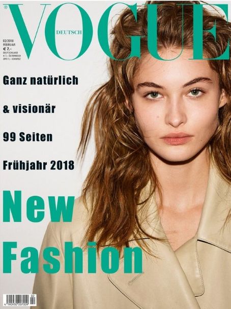 Anna Ewers, Vogue Magazine February 2018 Cover Photo - Germany