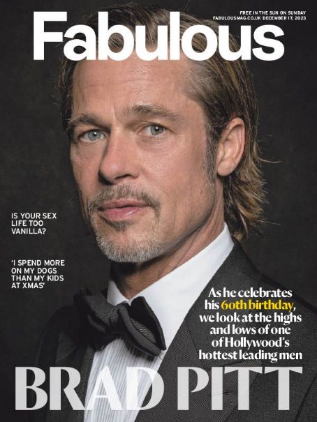 Brad Pitt, Fabulous Magazine 17 December 2023 Cover Photo - United Kingdom