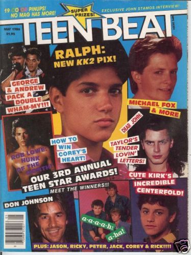 Ralph Macchio, Teen beat Magazine May 1986 Cover Photo - United States