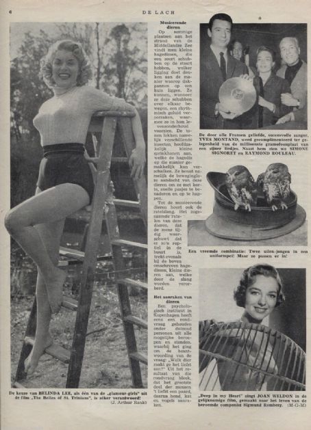 Belinda Lee - De Lach Magazine Pictorial [Netherlands] (20 May 1955 ...