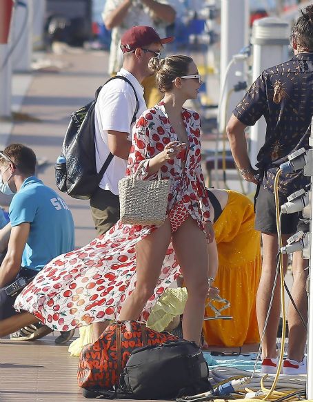 Sophie Hermann – In a red and cherry bikini in Ibiza