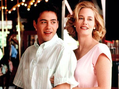 Cybill Shepherd and Robert Downey Jr.