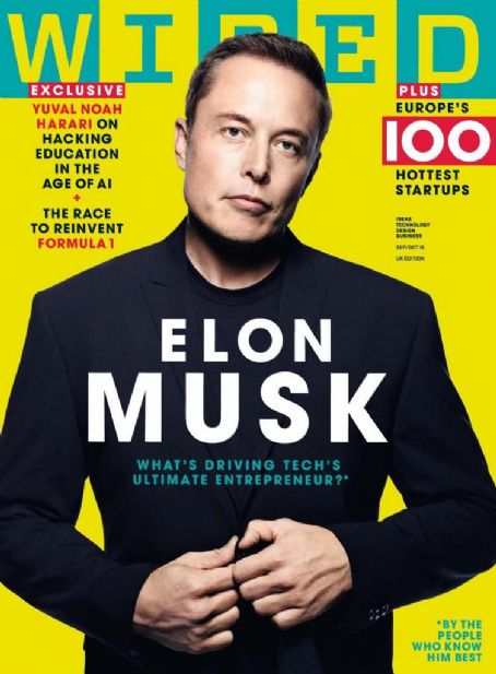 Elon Musk - Wired Magazine Cover [United Kingdom] (September 2018)
