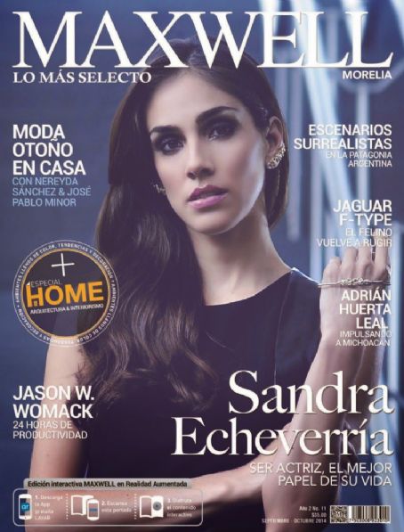 Sandra Echeverría, Maxwell Magazine September 2014 Cover Photo - Mexico