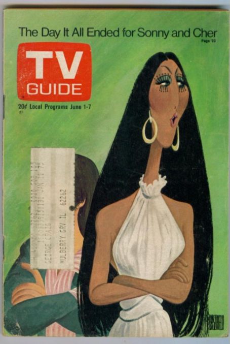 Cher, TV Guide Magazine 01 June 1974 Cover Photo - United States