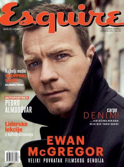 Ewan McGregor, Esquire Magazine 29 September 2016 Cover Photo - Serbia