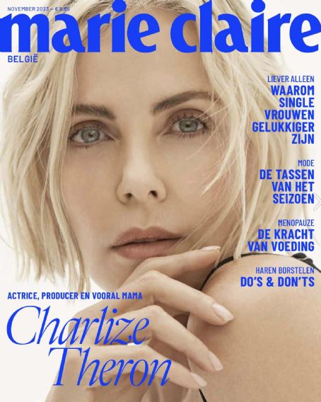 Charlize Theron, Marie Claire Magazine November 2023 Cover Photo - Belgium