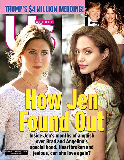 Angelina Jolie, Jennifer Aniston, US Weekly Magazine 07 February 2005 ...