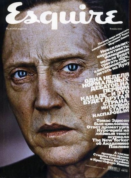 Christopher Walken, Esquire Magazine January 2007 Cover Photo - Russia