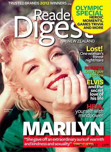 Marilyn Monroe - Reader's Digest Magazine Cover [New Zealand] (August 2012)