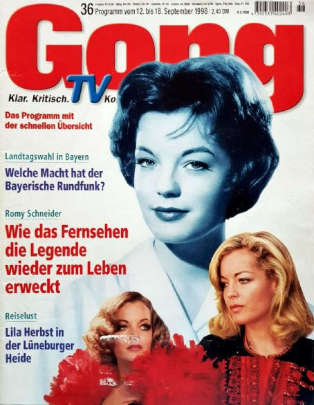 Romy Schneider, Gong Magazine 12 September 1998 Cover Photo - Germany