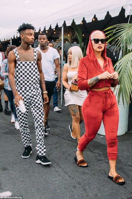 Blac Chyna, Amber Rose, and 21 Savage at the Day 'n' Night festival in Anaheim, California - September 10, 2017