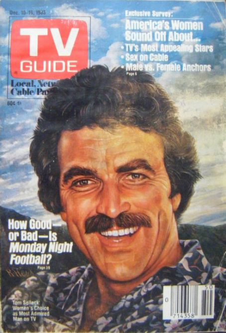 Tom Selleck, TV Guide Magazine 10 December 1983 Cover Photo - United States