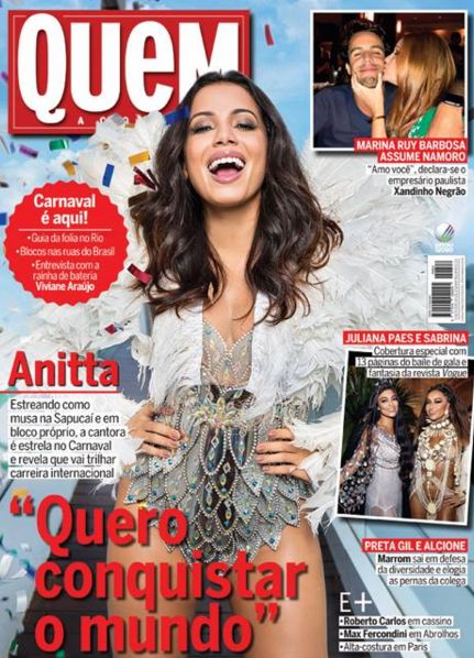 Anitta, Quem Magazine 02 February 2016 Cover Photo - Brazil