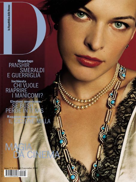 Milla Jovovich, D la Repubblica delle Donne Magazine 02 November 2002 ...