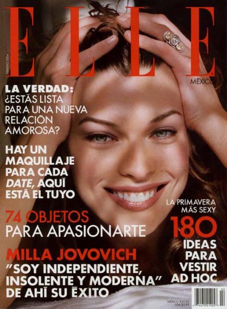 Milla Jovovich, Elle Magazine February 2004 Cover Photo - Mexico