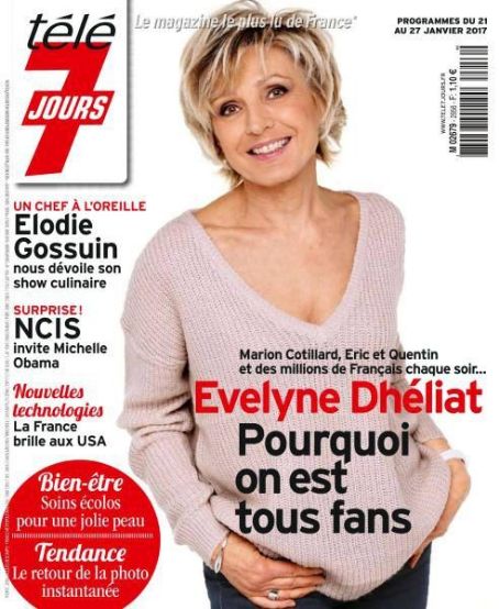 Evelyne Dhéliat, Télé 7 Jours Magazine 21 January 2017 Cover Photo - France