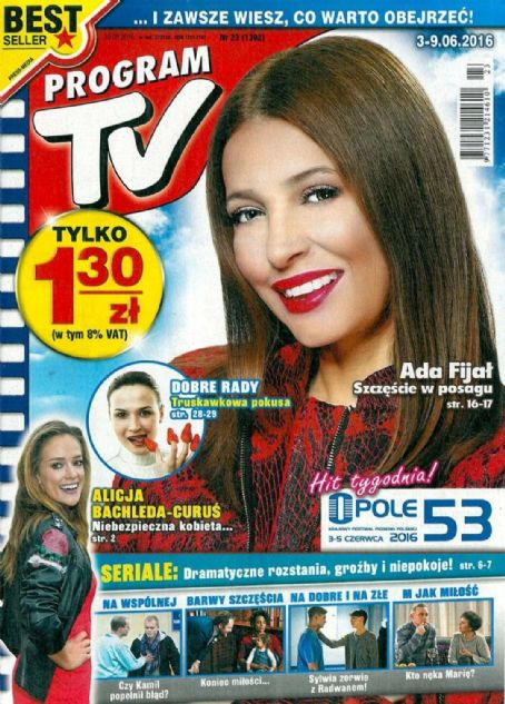 Ada Fijal, Program TV Magazine 03 June 2016 Cover Photo - Poland