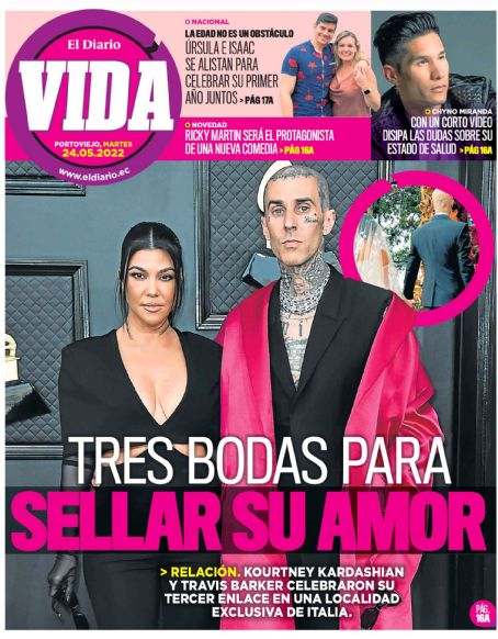 Kourtney Kardashian and Travis Barker - El Diario Vida Magazine Cover [Ecuador] (24 May 2022)