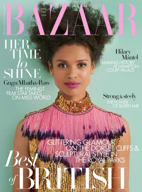 Gugu Mbatha Raw Harper S Bazaar Magazine April Cover Photo United Kingdom