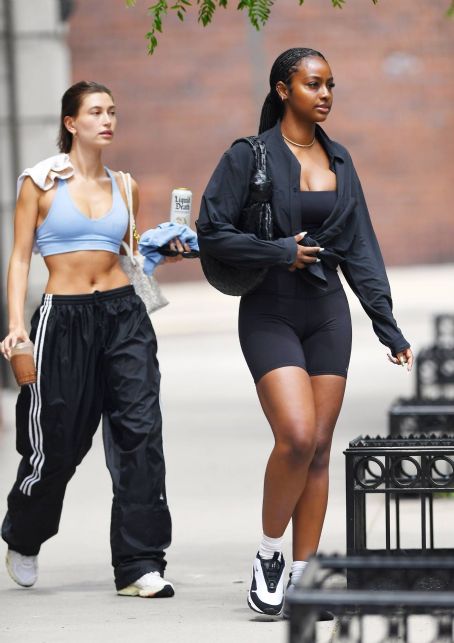 Hailey Bieber – With Justine Skye seen at Gotham Gym in New York