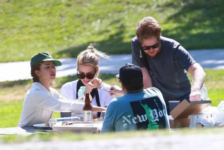 Margaret Qualley – On Pan Pacific Park with some friends in Los Angeles