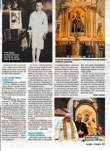 Pope John Paul II - Dobry Tydzień Magazine Pictorial [Poland] (7 April 2025)