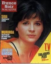 Juliette Binoche, France Soir Magazine Magazine 26 October 1985 Cover