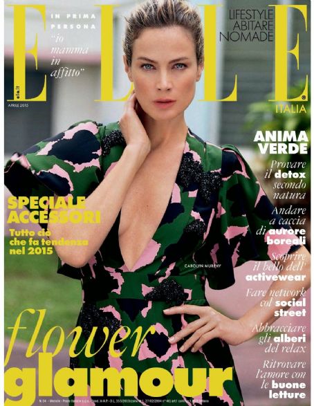 Carolyn Murphy, Elle Magazine April 2015 Cover Photo - Italy