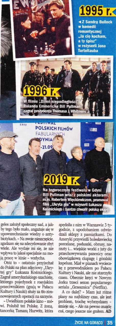 Bill Pullman - Zycie na goraco Magazine Pictorial [Poland] (12 December 2019)