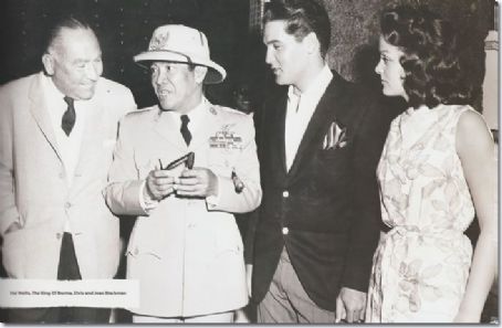 Joan Blackman, Elvis Presley and Indonesian president Kusno Soekarno