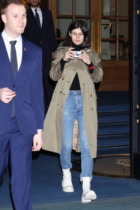 Alexandra Daddario – Leaving hotel Ritz during fashion week in Paris