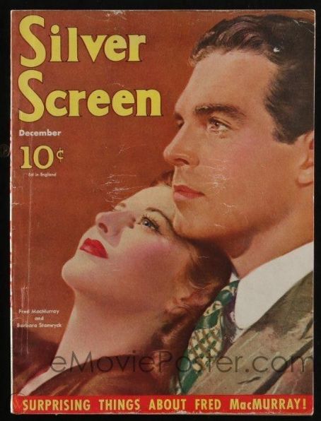 Fred MacMurray, Barbara Stanwyck - Silver Screen Magazine Cover [United States] (December 1939)