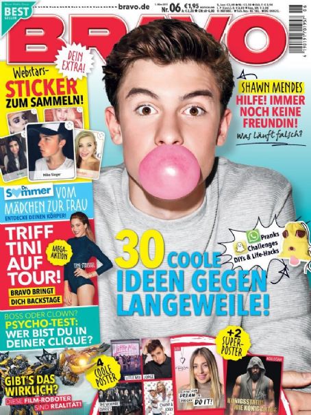 Shawn Mendes, Bravo Magazine 01 March 2017 Cover Photo - Germany