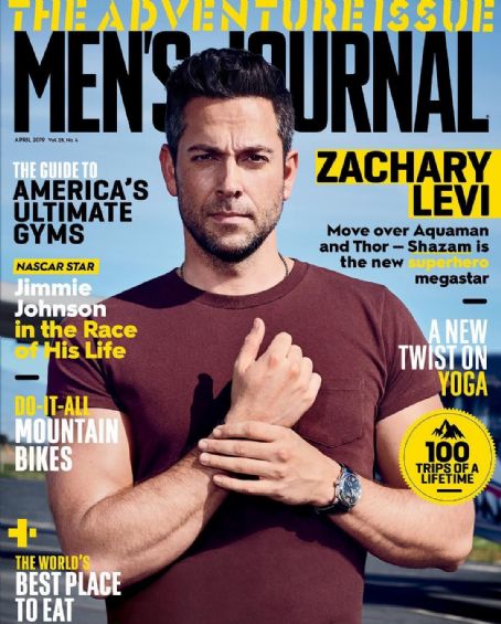 Zachary Levi, Men's Journal Magazine April 2019 Cover Photo - United States