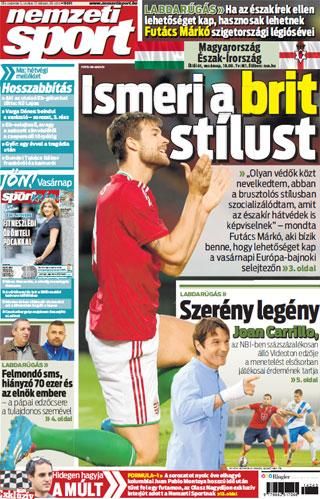 Nemzeti Sport - Nemzeti Sport Magazine Cover [Hungary] (6 September 2014)