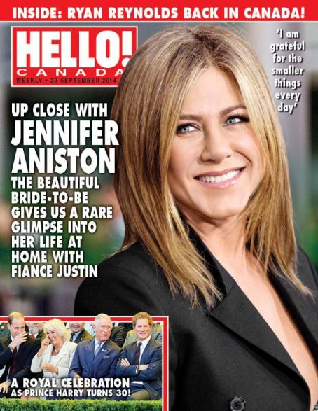 Jennifer Aniston - Hello! Magazine Cover [Canada] (29 September 2014)