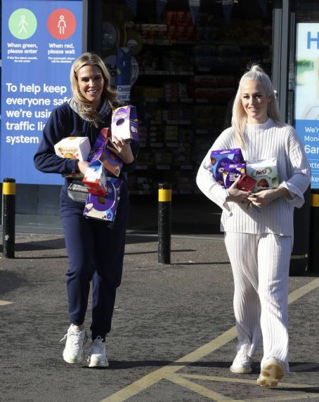 Danielle Lloyd – Seen picking up handfuls of Easter Eggs with her friend at Tesco Birmingham