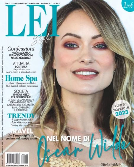 Olivia Wilde, Lei Style Magazine January 2023 Cover Photo - Italy