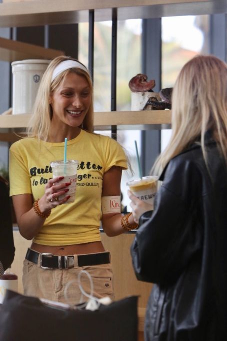 Bella Hadid – Working as a drink server at Erewhon in Santa Monica